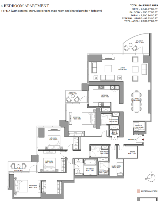 4 Bedrooms
