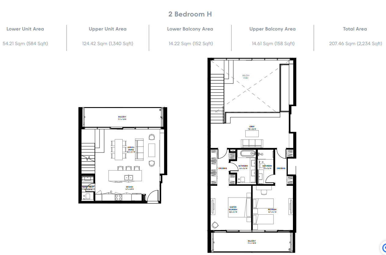 2 Bedrooms Duplex