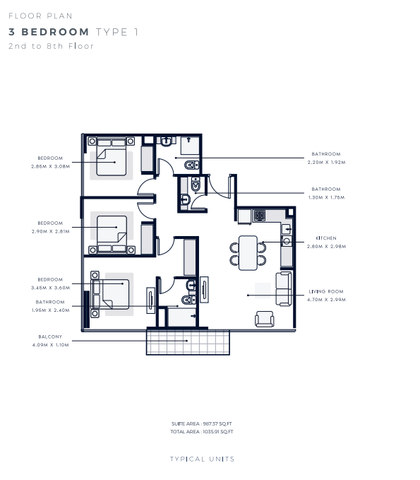 3 Bedrooms